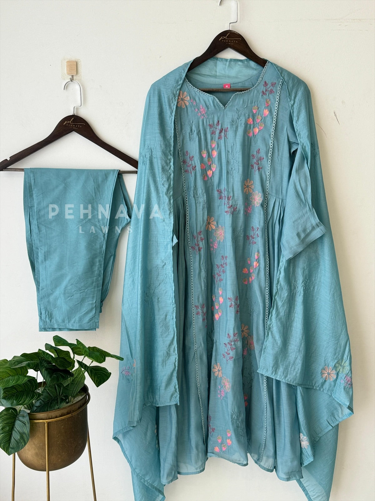 Floral Chanderi Ethnic suit 3187 JS16 - Pehnava Lawns