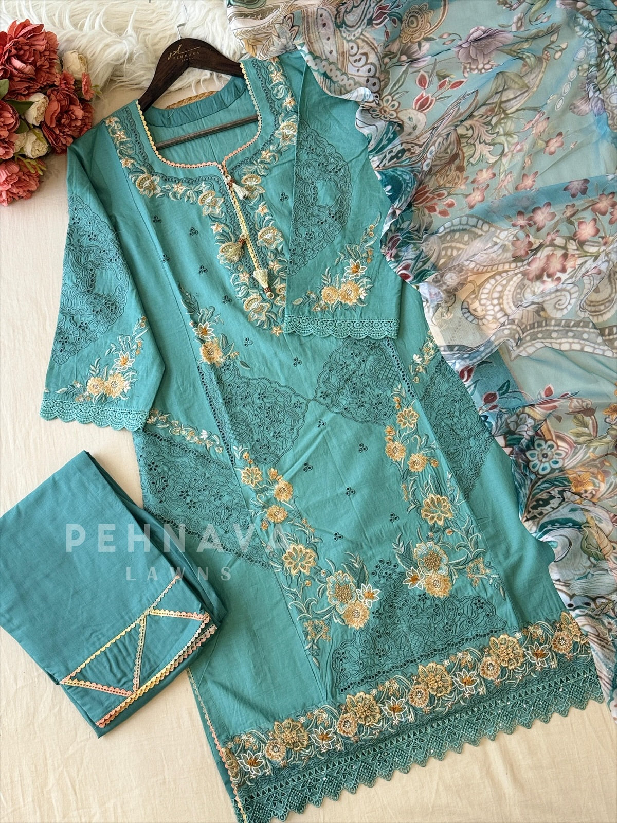 Floral Whisper Cotton Suit