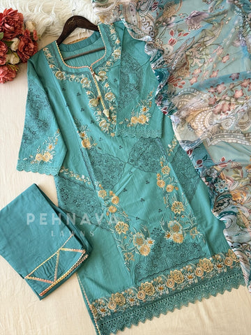 Floral Whisper Cotton Suit