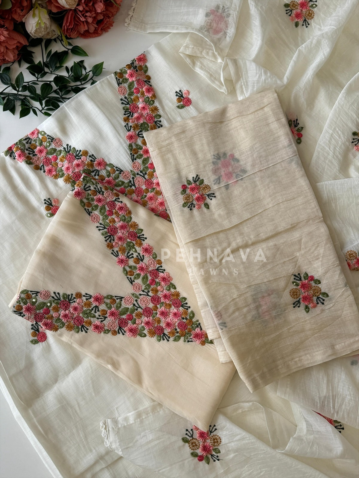 Embroidery Rich Dress Material 12708 - Pehnava Lawns