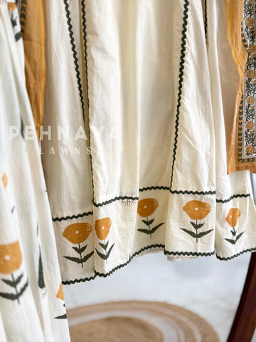 Front Panel Printed Suit Set 4564