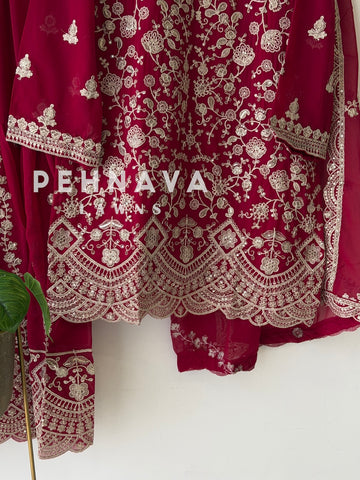 Premium Embroidered Sharara Ensemble