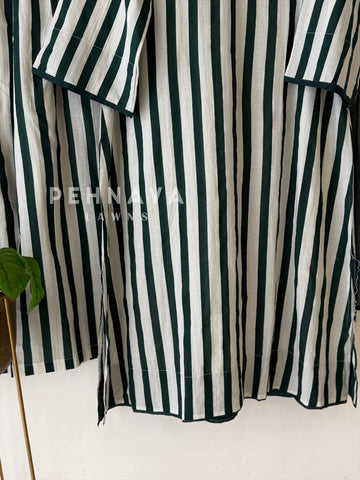 Striped Cotton Suit Set-6106