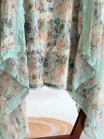 Floral Embroidered Mulchanderi Suit