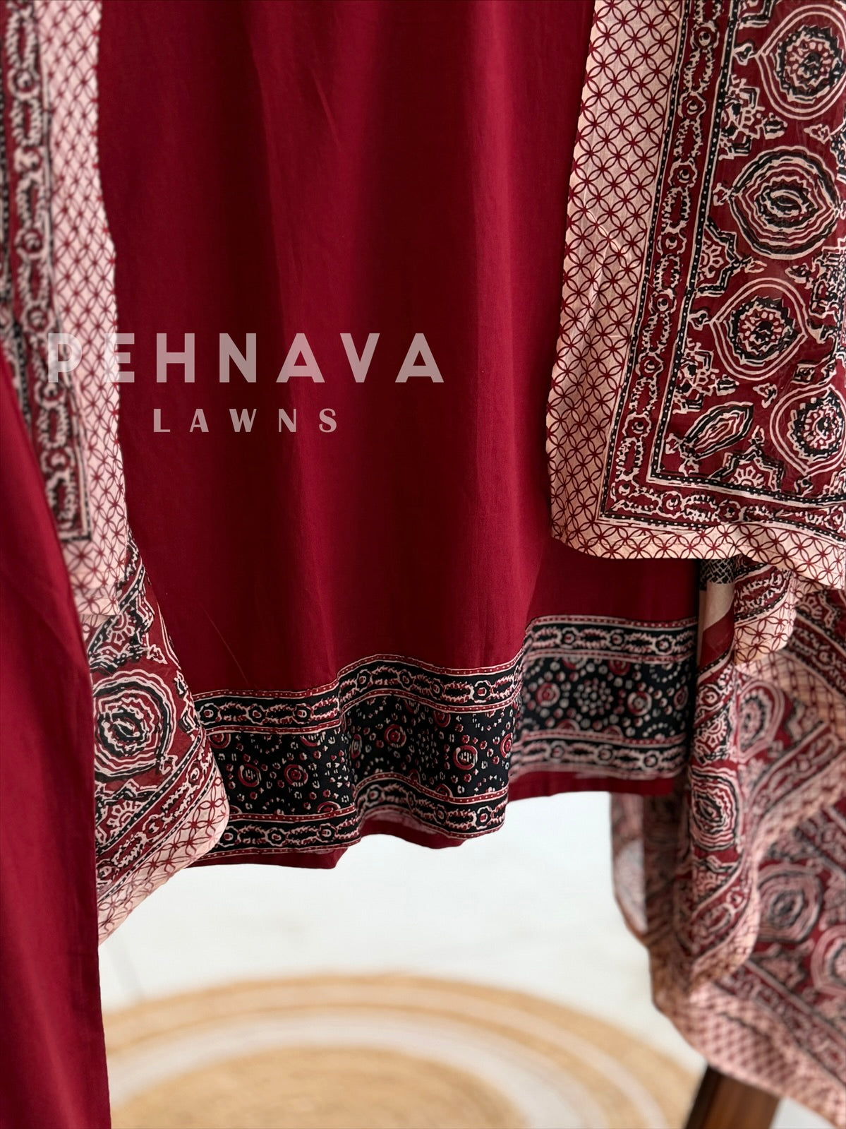 Ajrak Print Cotton Suit Set