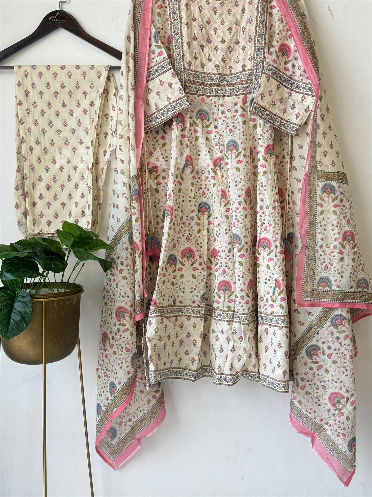 Off-White Patterned Suit-18545 - Pehnava Lawns
