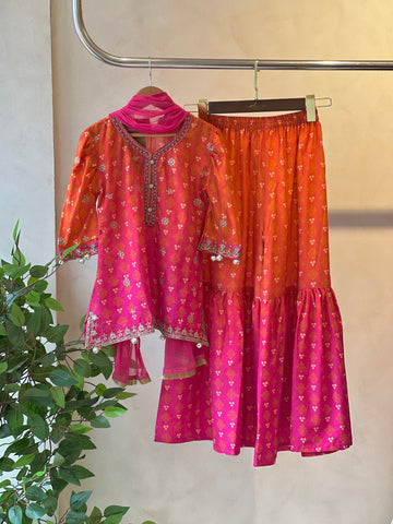 Kids sharara party wear -ready to wear-25-18 - Pehnava Lawns