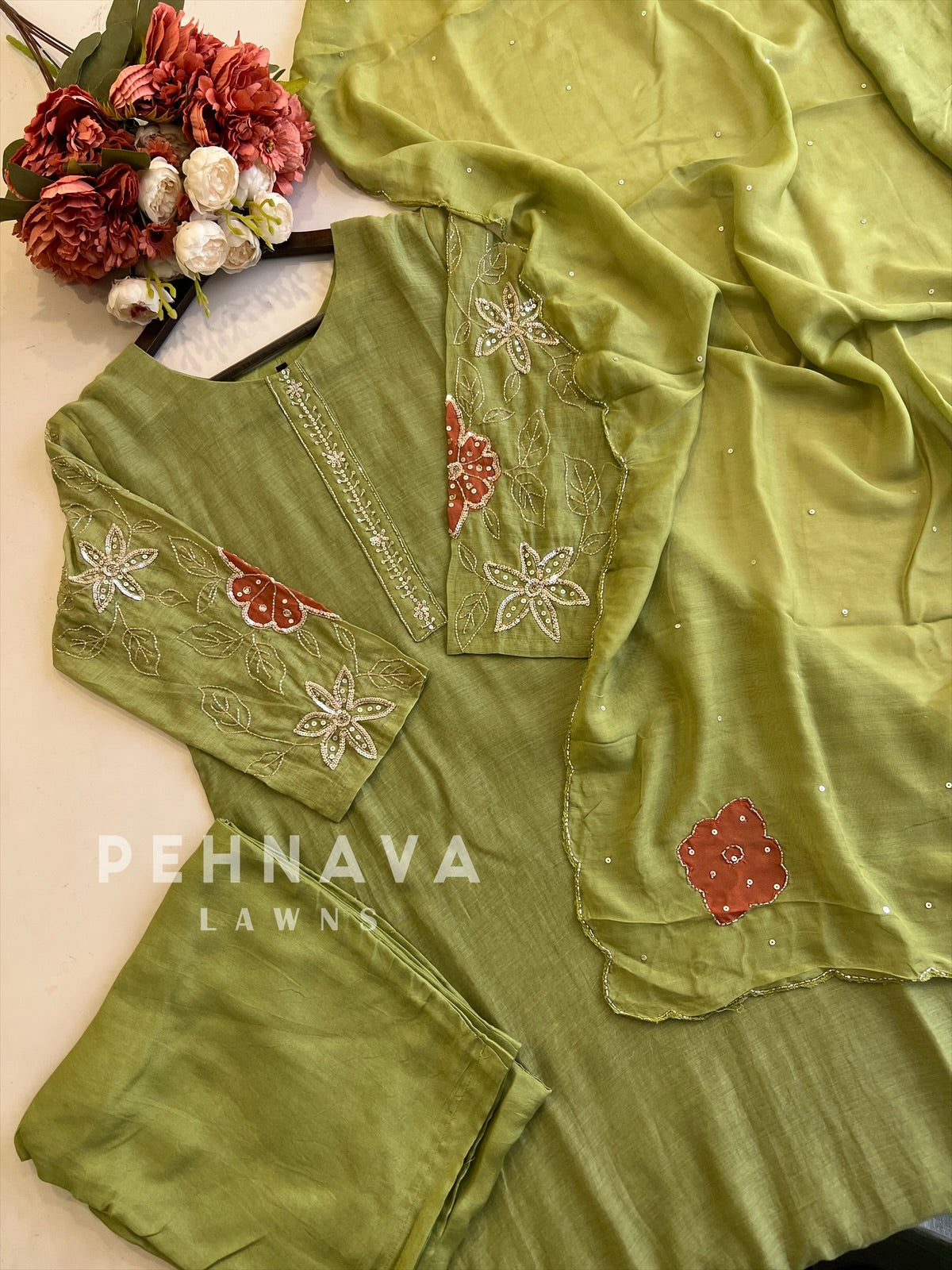 Premium Handworked Ethnic Suit Set-Color Options