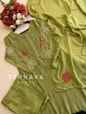 Premium Handworked Ethnic Suit Set-Color Options