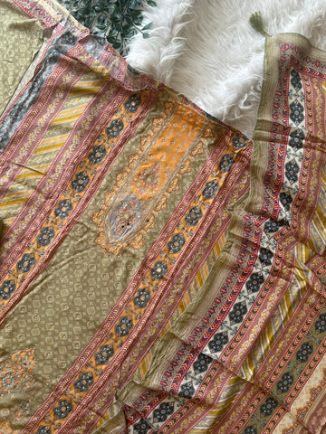 Muslin Suit with hand detailings-227