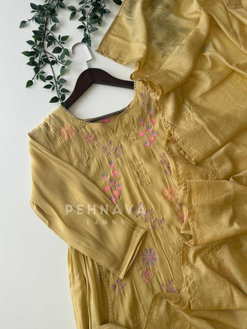 Floral Chanderi Ethnic suit 3187 JS16