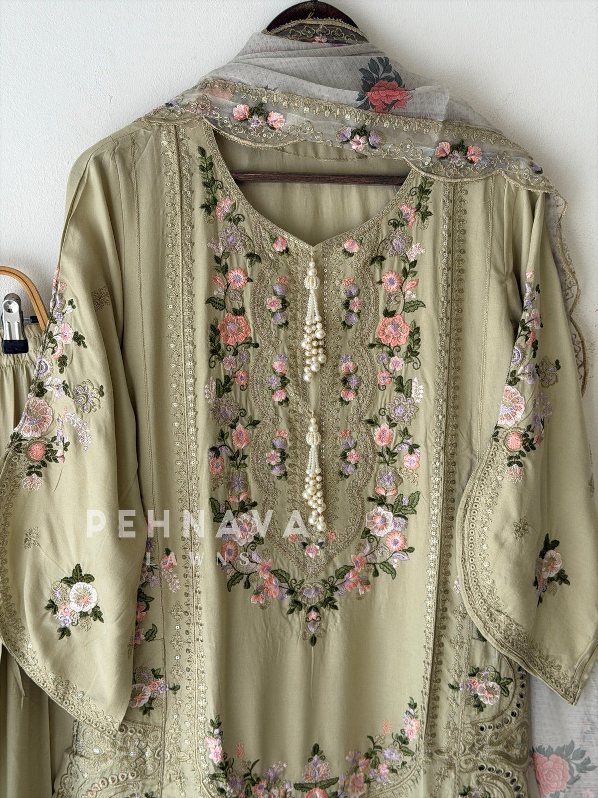 Floral Embroidered Farshi Salwar- 408