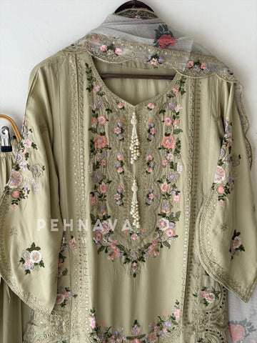 Floral Embroidered Farshi Salwar- 408