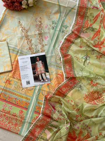 Printed Lawn Collection-GOLD RIDDLE
