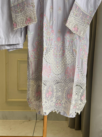 Binsaeed Pakistani Embroidered lawn Suit-0863