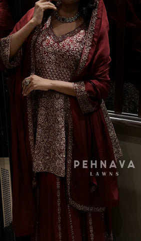 Premium Handworked Skirt set B579