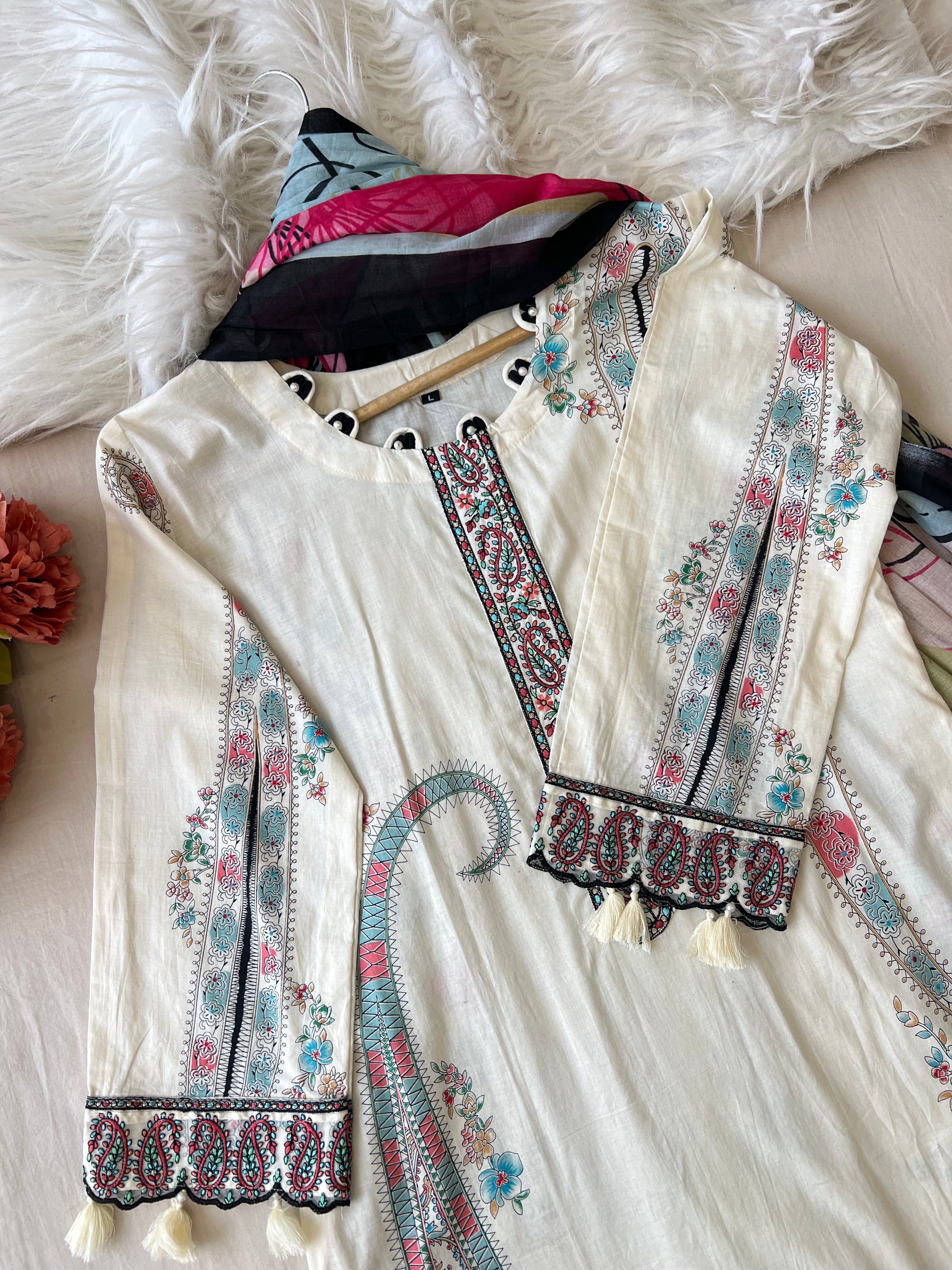 Cotton Straight Kurta-white