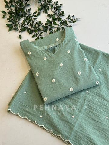 Premium Scallop Anarkali suit