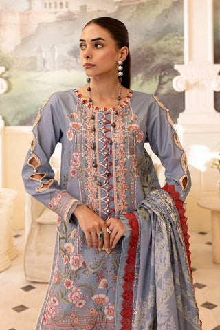 Embroidered lawn with lawn dupatta-10