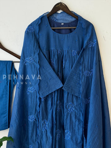Chanderi Embroidered Suit