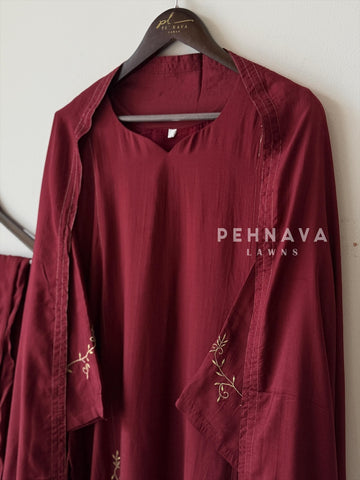 Muslin Embroidered Ensemble-6209