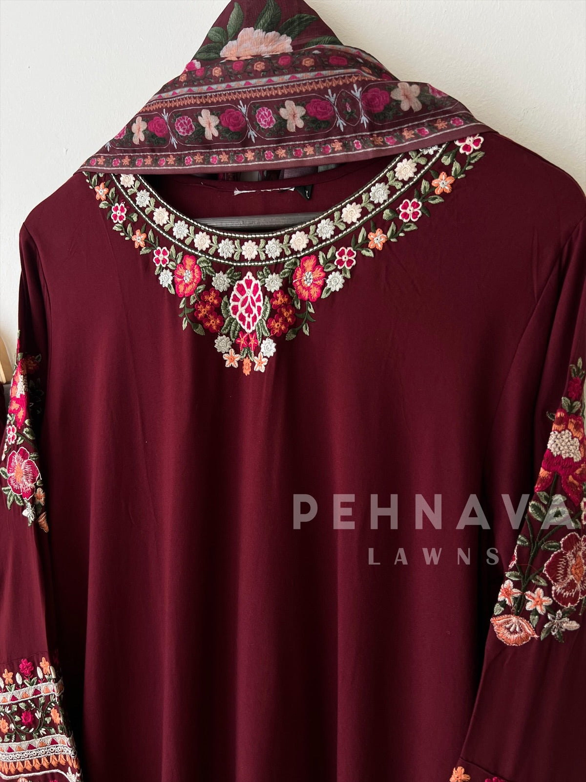 Floral Embroidered Suit- LRC 260 - Pehnava Lawns