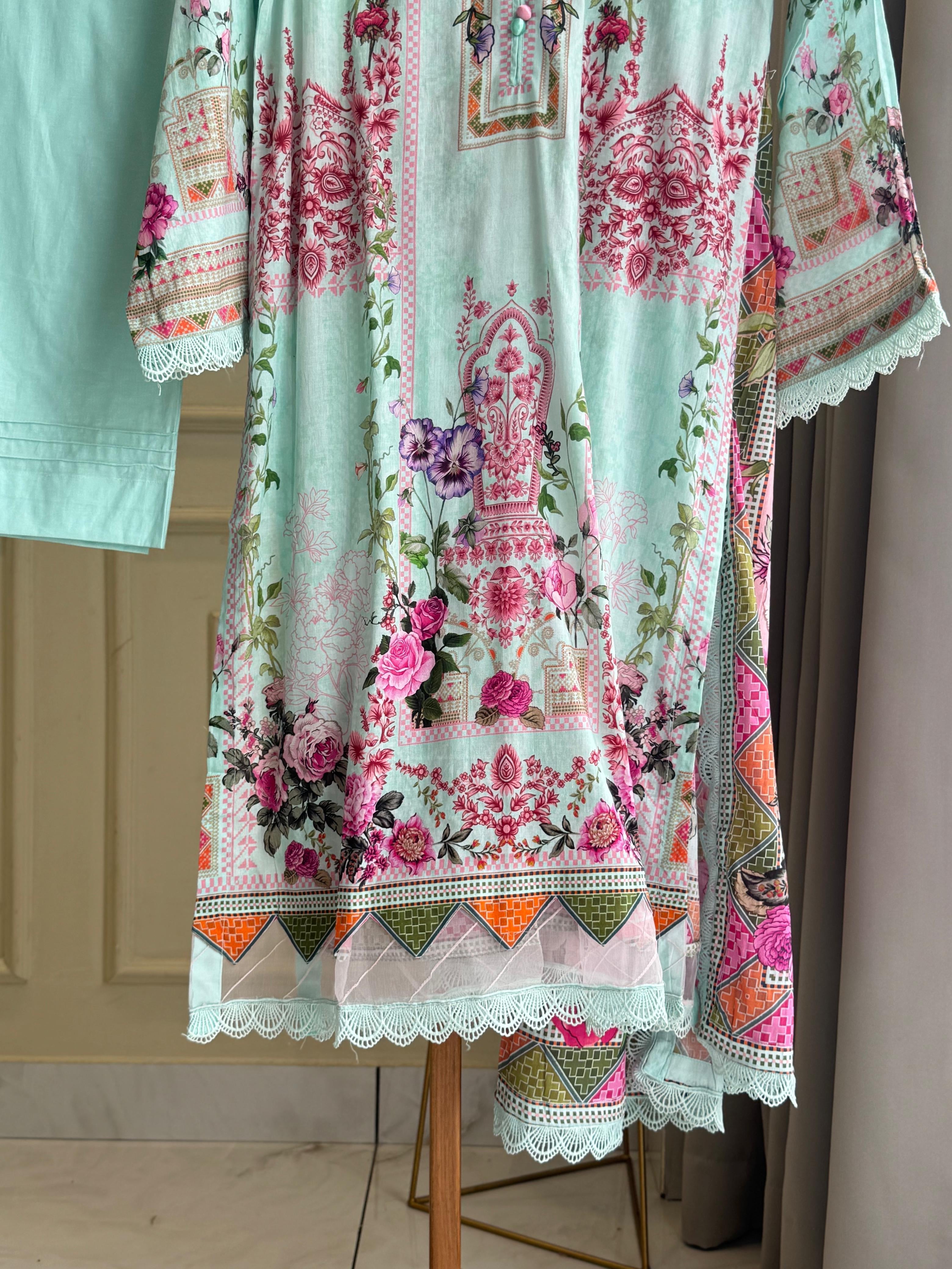 Jade Casual Fit Lawn Suit- 3454