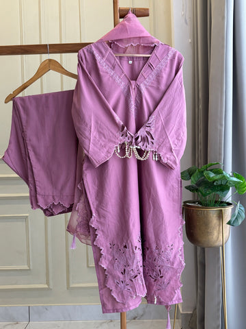 Cutwork Embroidered Trendy Suit