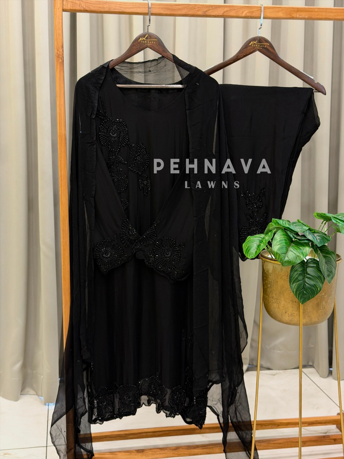 Premium Soft Organza Handworked Suit 10645