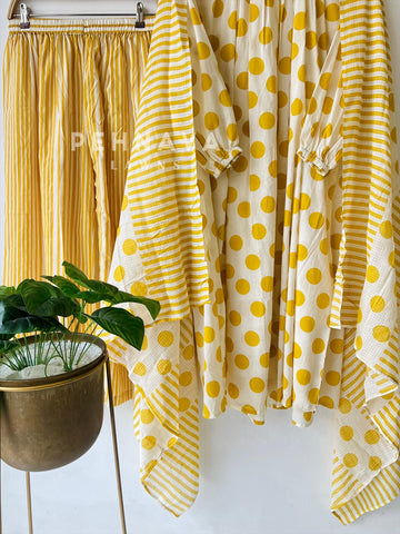 Cotton Parallel & Polka Suit Set