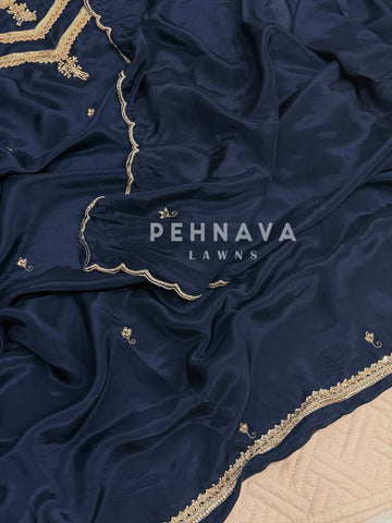 Premium Neck Emblished Unstitched Suit