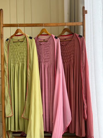 Crinkle Rayon 3 peice suit-5476