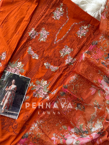Embroidered Semi Stitched Suit 3902A