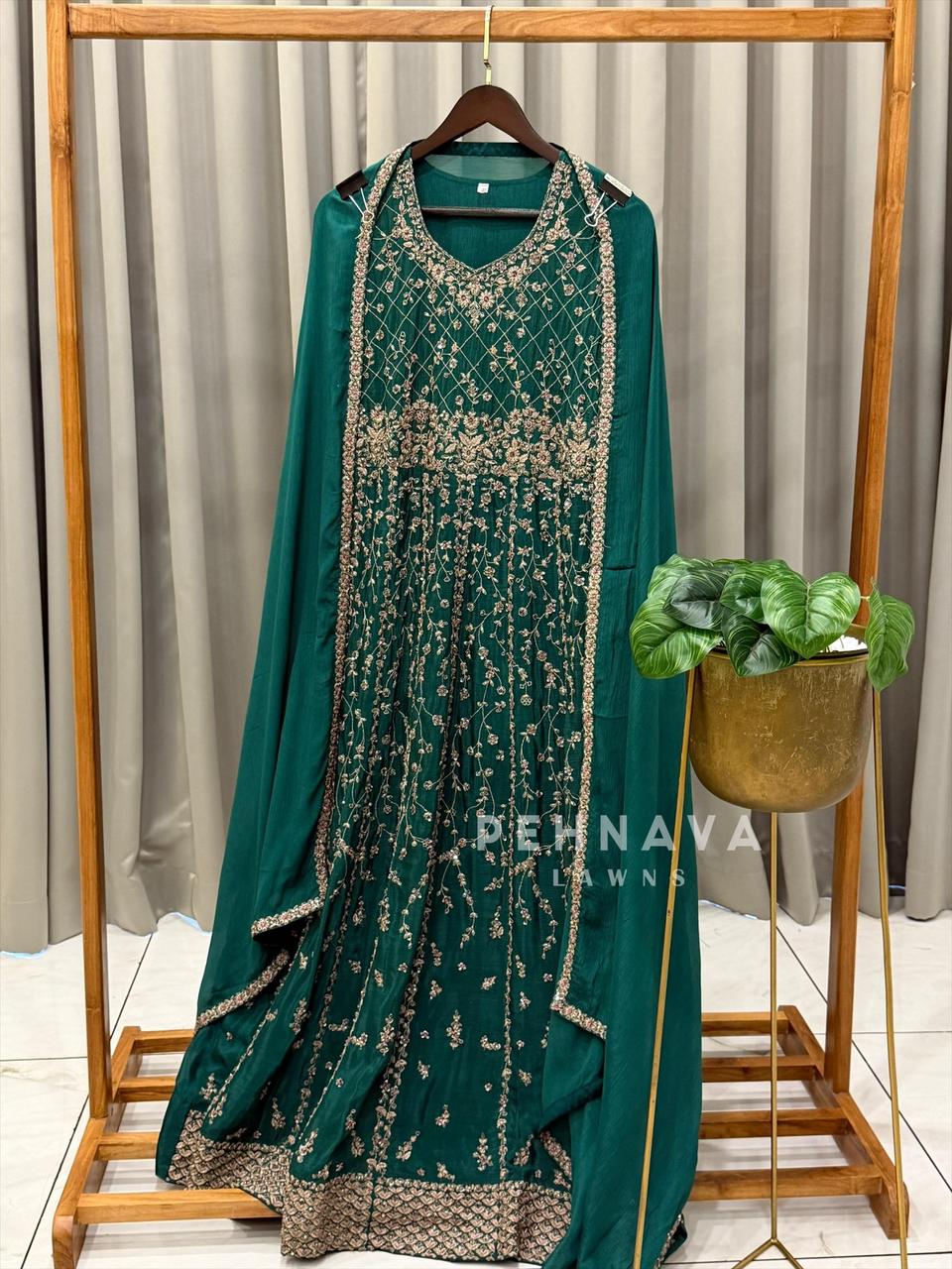 Heavy Embroidered Anarkali Attire