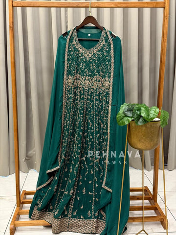 Heavy Embroidered Anarkali Attire