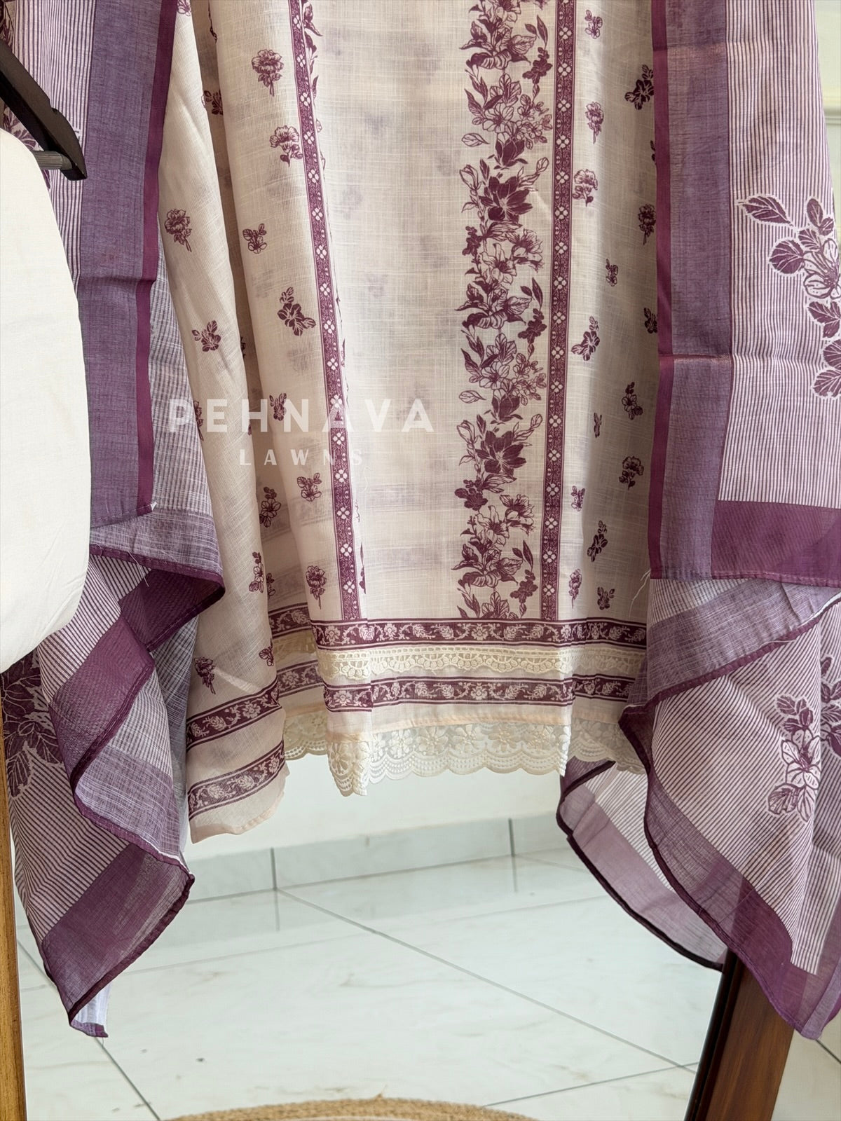 Floral Embroidered Unstitched Suit