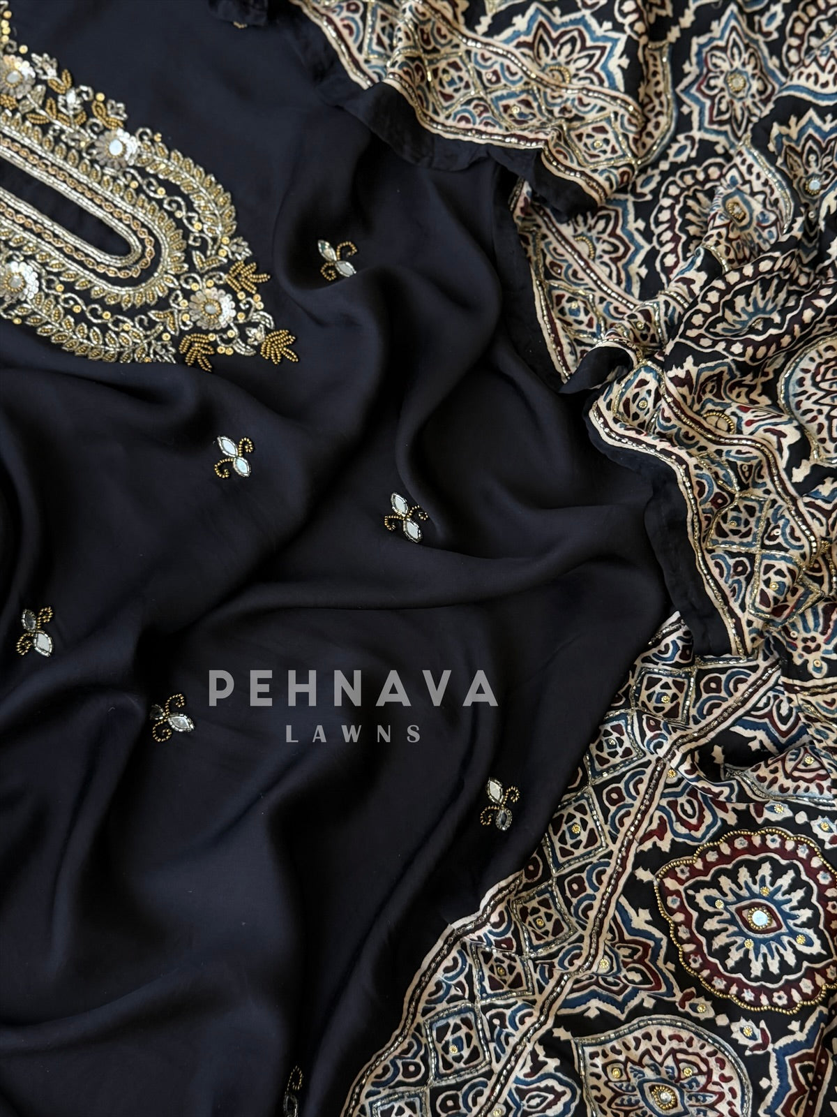 Ajrak Printed Unstitched Suit