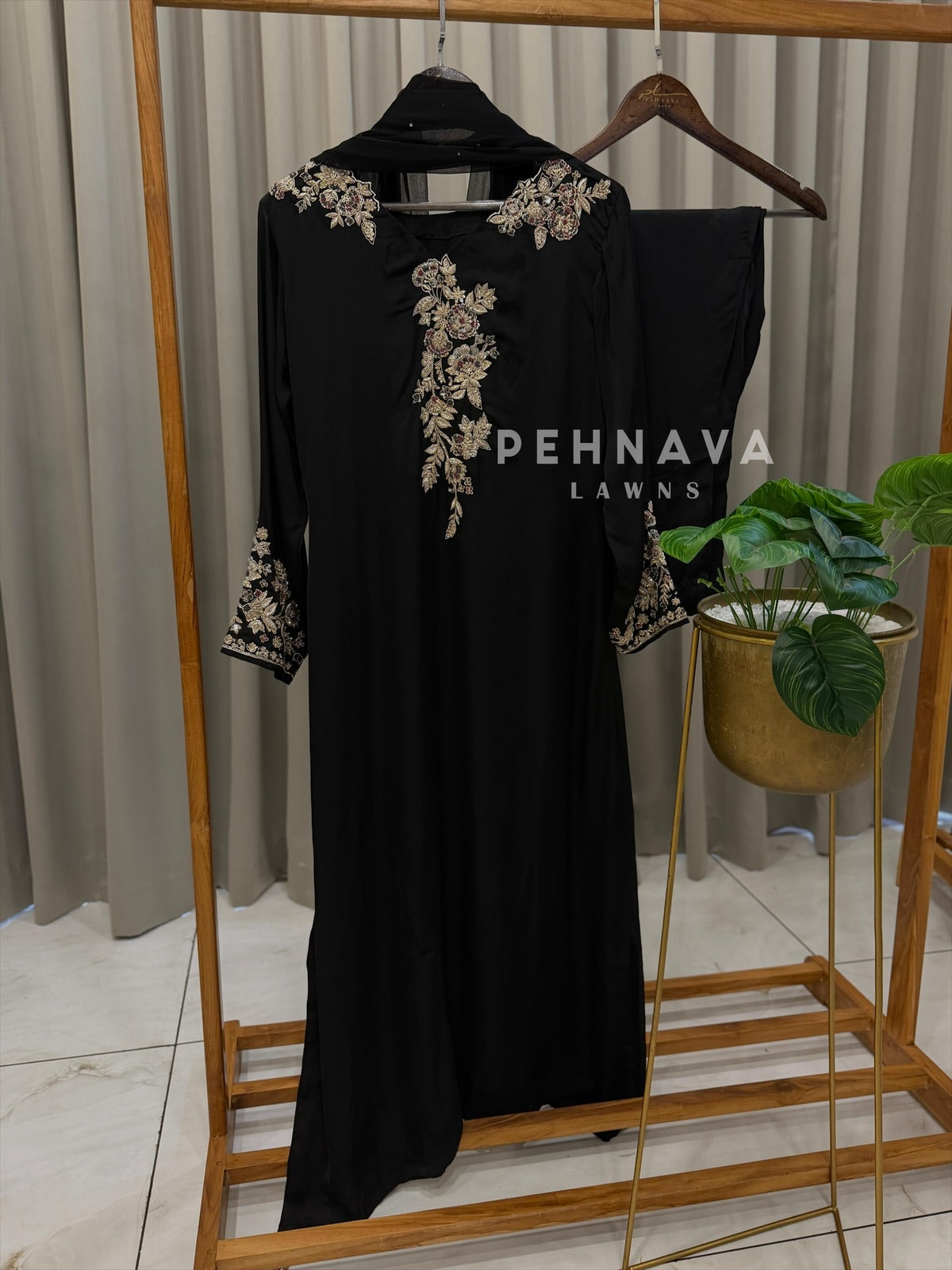 Premium Crepe Embroidered Suit