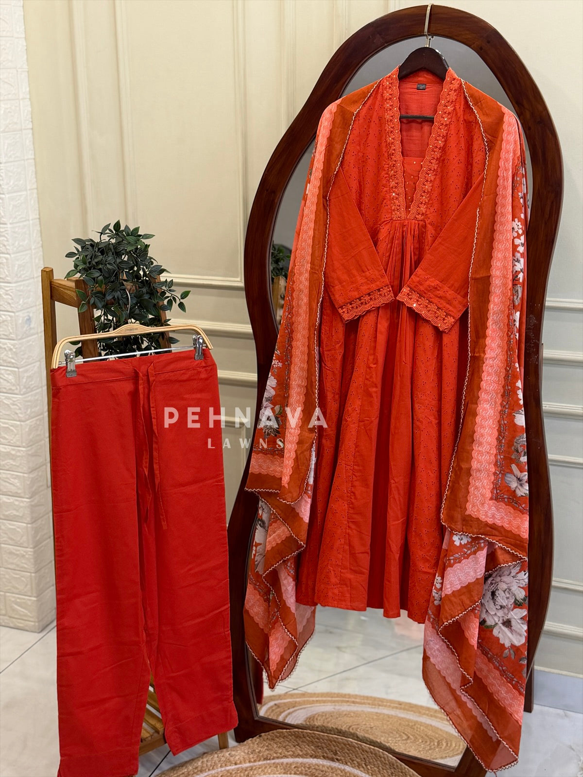 Front Panel Printed Suit Set