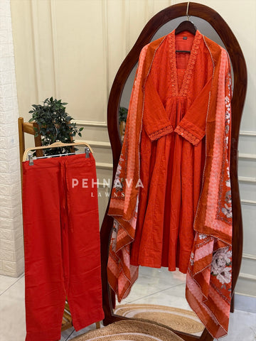 Front Panel Printed Suit Set