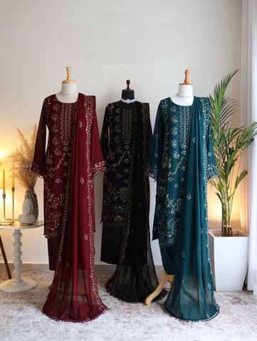 Heavy Embroidered Georgette Stylish Salwar