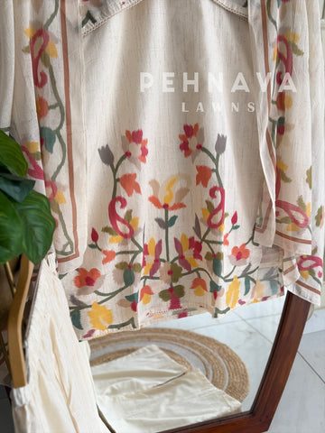 Floral Print Cotton Suit
