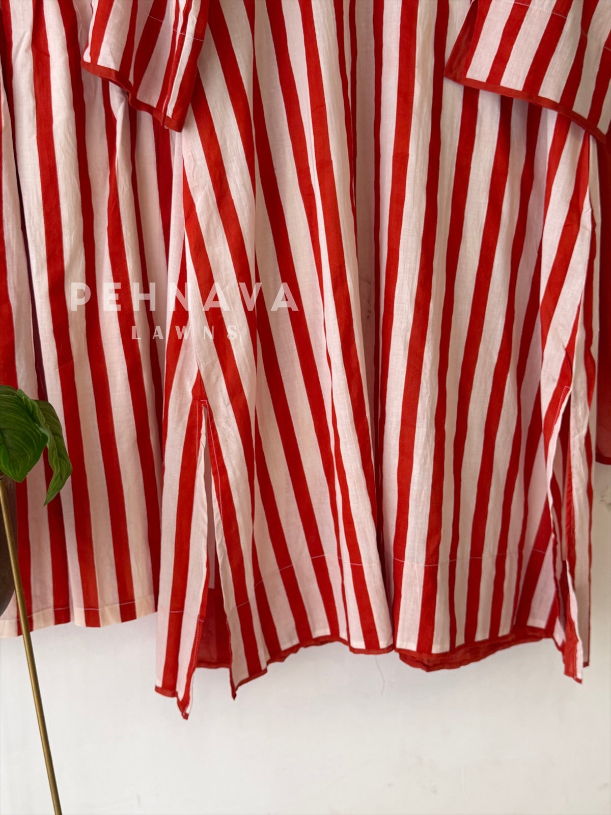 Striped Cotton Suit Set-6106