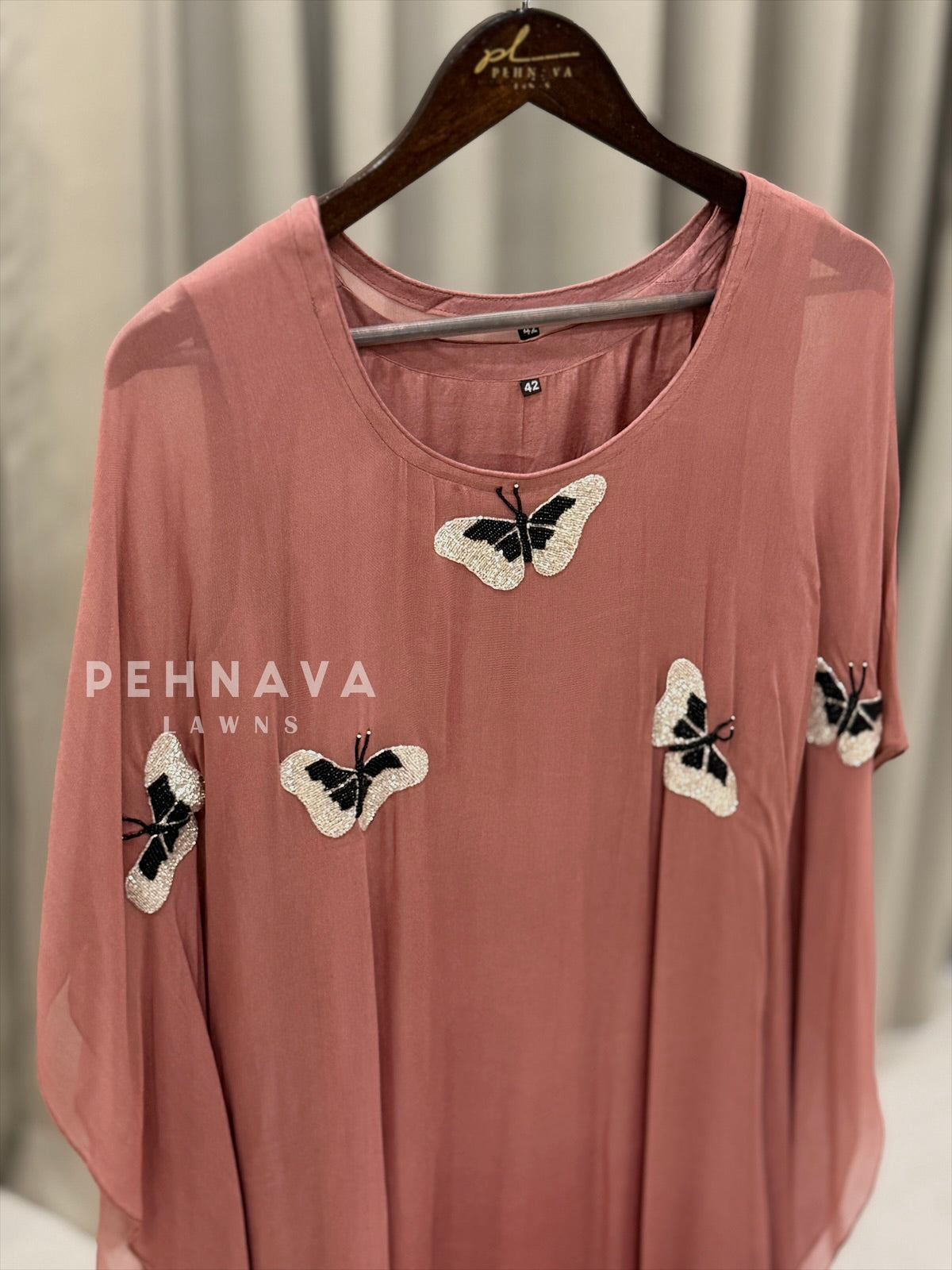 Butterfly Handworked Kaftan Suit