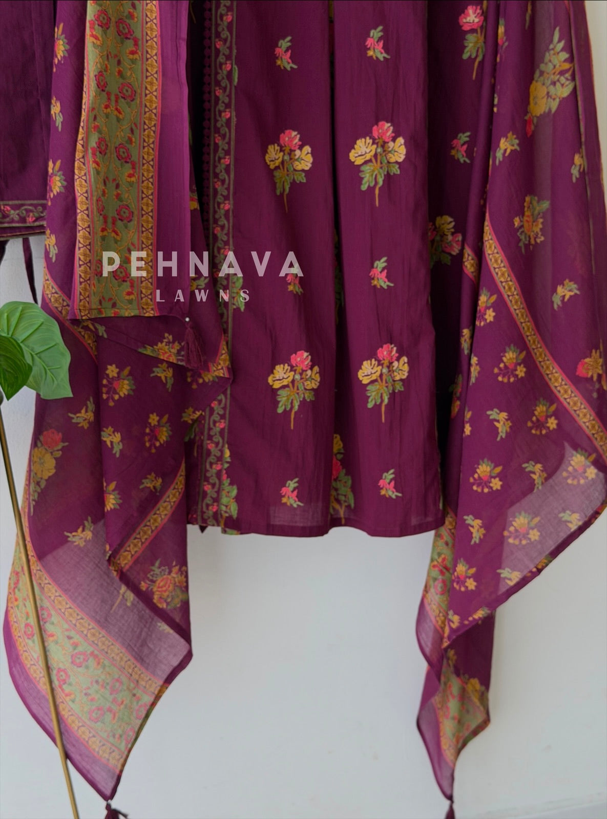 Pin-Tuck Floral Printed Suit 2596