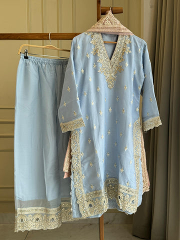 Chinnon Party wear suit with lace detailings