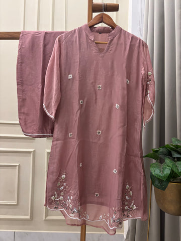 Indo-Western Hand-worked 2pc suit-6398