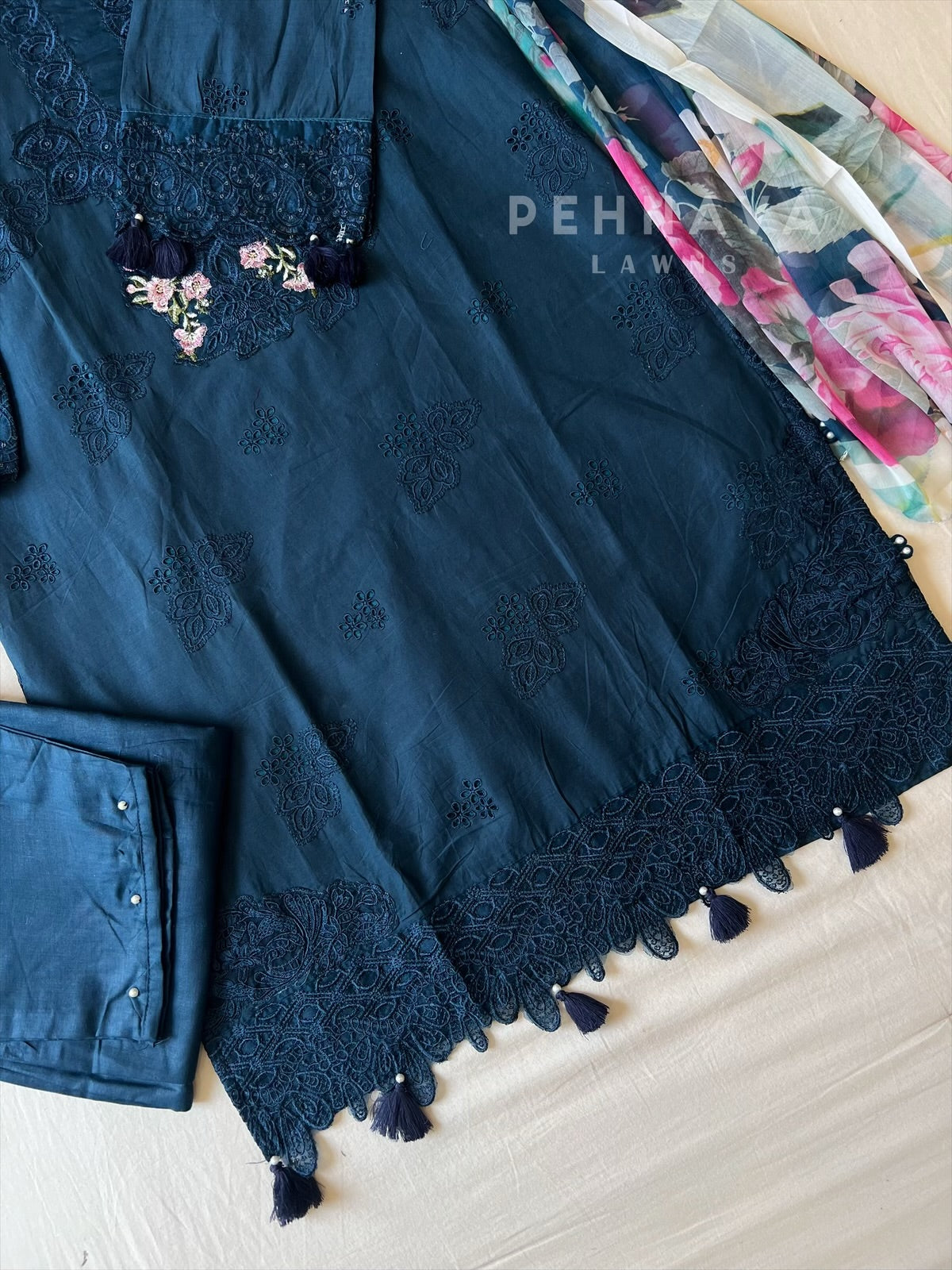 Premium Pak-Suit With Chiffon Dupatta - Pehnava Lawns