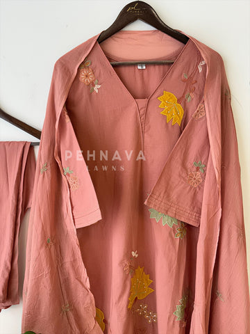 Aplique Detailed cotton Three-Piece Suit SN 3427 DJ3