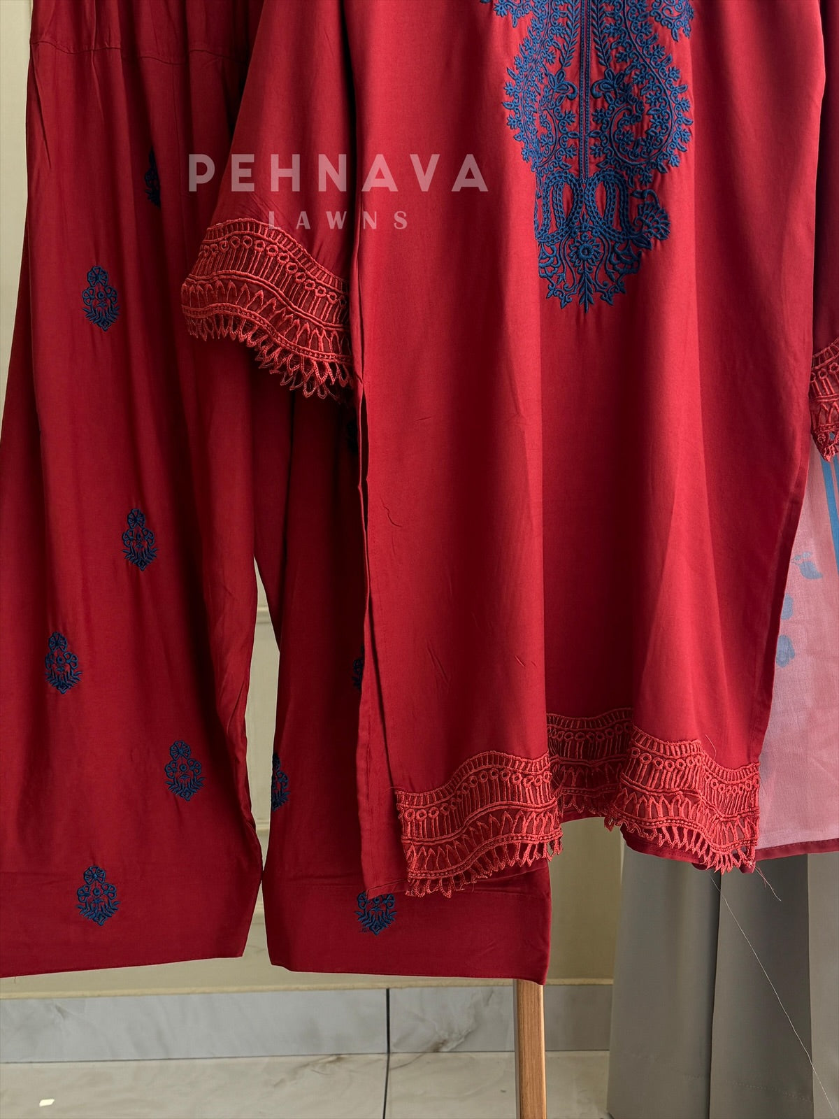 Imported Rayon Embroidered  Suit Set- LRC 258 - Pehnava Lawns